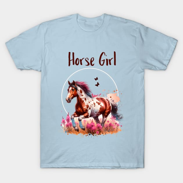 Horse Girl Tee T-Shirt by BeDazzleMe